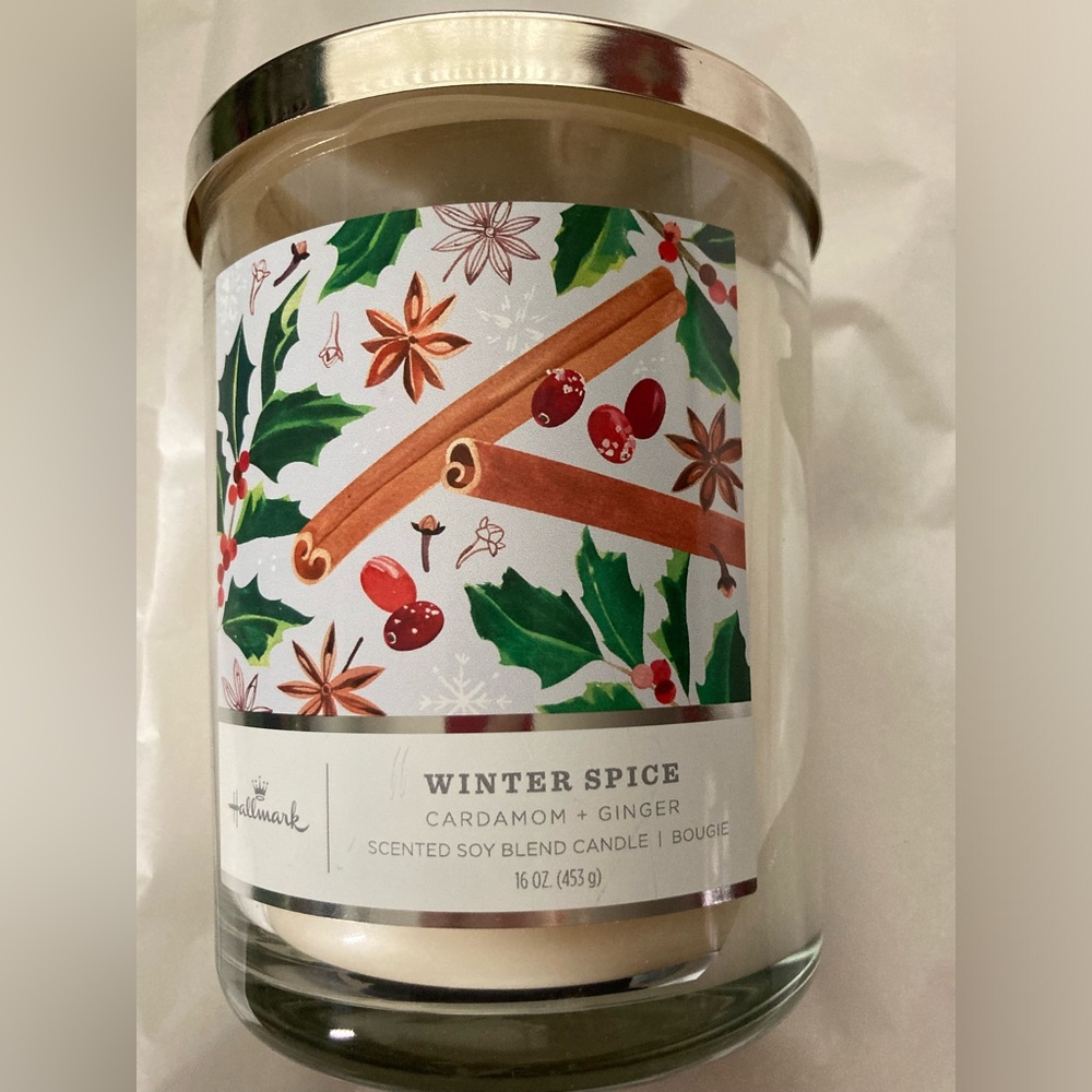 Hallmark 3 wick Winter Spice Cardamom and Ginger Candle